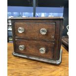 SMALL VICTORIAN CHEST WITH TWO DRAWERS