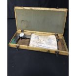 MITUTOYO METROLOGY GAUGES contained in a hardwood case.