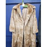 FUR COAT along with fur stoles, a piano shawl,