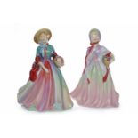 PARAGON FIGURE OF 'LADY MARILYN' AW 54, 19cm high; along with a paragon figure of 'Alice',