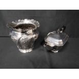 LARGE LOT OF SILVER PLATED OBJECTS including teapots,