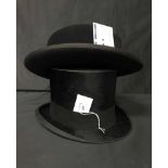 GENTLEMAN'S TOP HAT AND ANOTHER BOWLER'S HAT