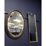 OVAL WALL MIRROR and a rectangular mirror