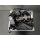 NIKON CAMERA with accessories including lenses,