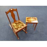 SMALL ROCKING CHAIR along with table