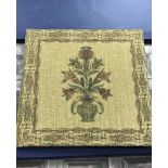 FLORAL WALL HANGING TAPESTRY with wall mount, retailed by Laura Ashley 59.5 x 59.