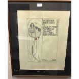 LOT OF DRAWINGS BY CHARLES RENNIE MACKINTOSH (3) 'Front cover of Mackintosh's portfolio',