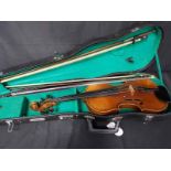 CASED VIOLIN WITH STAND