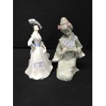 LOT OF CERAMIC FIGURES including a Royal Doulton example (4)