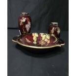 LOT OF CARLTON WARE 'ROUGE ROYALE' including plates, ginger jars,