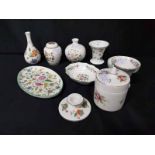 LOT OF MINTON DECORATIVE CERAMICS including vases etc