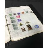 FOLDER OF WORLD STAMPS including Yemen, South Africa, Europe, U.S.A.