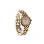 LADY'S RAYMOND WEIL GOLD PLATED QUARTZ WRIST WATCH the round two tone dial with applied Roman