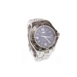 LADY'S BREITLING COLT OCEANE STAINLESS STEEL CHRONOMETER WRIST WATCH the round blue dial with