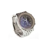 GENTLEMAN'S BREITLING DATORA MONTBRILLIANT CHRONOMETRE STAINLESS STEEL AUTOMATIC WRIST WATCH the