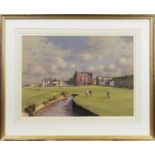 * RICHARD FORSYTH (SCOTTISH 1930 - 1997), THE OLD COURSE, ST ANDREWS pastel on paper, signed 39.