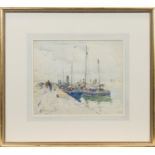 ROBERT McGOWN COVENTRY RSW ARSA (SCOTTISH 1855 - 1914), ON THE QUAY watercolour on paper,
