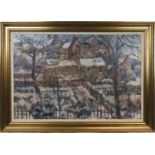 * ROBERT HARDIE CONDIE RSW (SCOTTISH 1898 - 1981), IN WINTER MOOD, ANGUS oil on board,