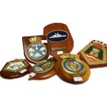 SEVEN CAST METAL SHIP'S PLAQUES