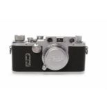 1946 LEICA 3C WITH STEP chrome finish, serial number 409111; fitted with Leitz Elmar f-5cm 1:3,