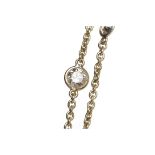 DIAMOND SET CHAIN NECKLACE with round brilliant cut diamonds in collet settings each approximately