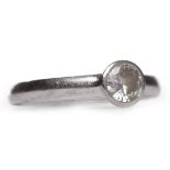 DIAMOND SOLITAIRE RING the round brilliant cut stone of approximately 0.