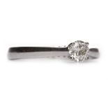 DIAMOND SOLITAIRE RING the four claw set round brilliant cut diamond of approximately 0.