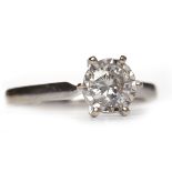 DIAMOND SOLITAIRE RING the illusion set stone of approximately 0.