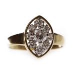 EIGHTEEN CARAT GOLD MARQUISE SHAPED DIAM