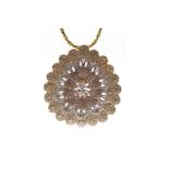 EIGHTEEN CARAT GOLD CZ SET PENDANT