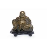 19TH CENTURY LARGE CHINESE BRONZE BUDDHA