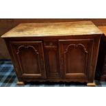 FRENCH OAK BACKLESS DRESSER of 18TH CENT