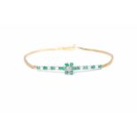 EMERALD AND DIAMOND BRACELET