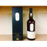 LAGAVULIN AGED 16 YEARS - ONE LITRE Active. Port Ellen, Islay. 1L, 43% volume, in carton.