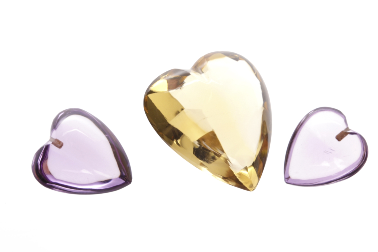 LARGE UNMOUNTED CITRINE heart shaped,