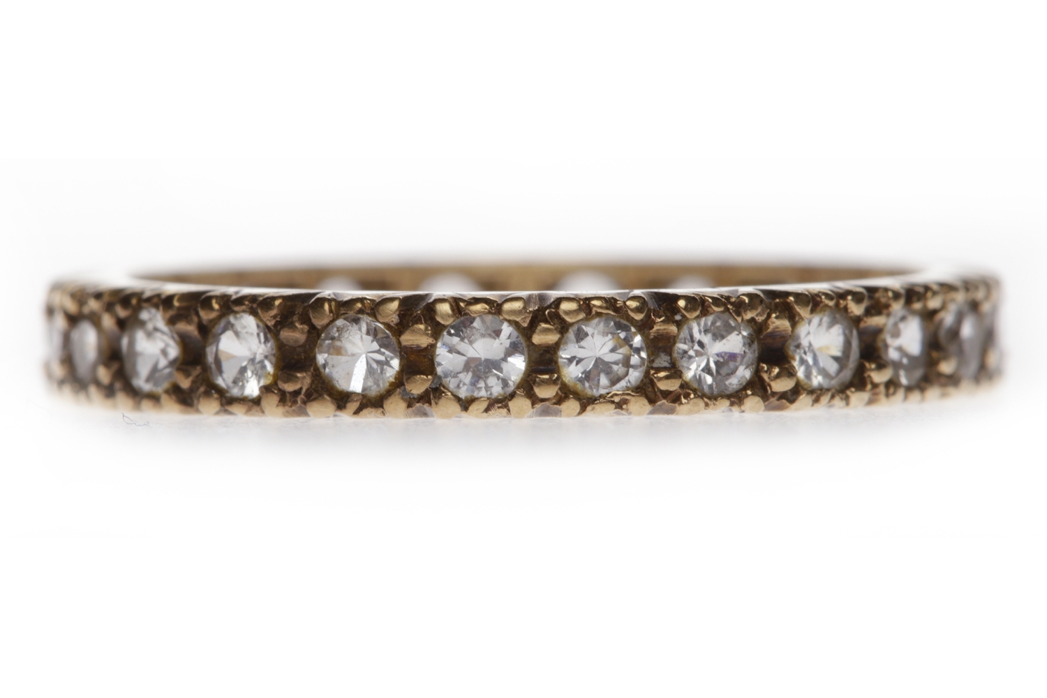 NINE CARAT GOLD FULL ETERNITY RING the round brilliant cut diamonds totalling approximately 0.