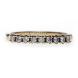 DIAMOND HALF ETERNITY RING set with round brilliant cut diamonds totalling approximately 0.