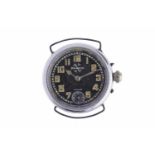 GENTLEMAN'S HELVETIA MILITARY ISSUE STAINLESS STEEL MANUAL WIND WRIST WATCH signed movement,