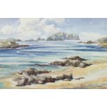 * WILLIAM F CHALMERS (SCOTTISH), BOSTADH BEACH, ISLE OF LEWIS watercolour on paper, signed 33.
