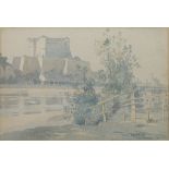* MAXWELL ARMFIELD (BRITISH d 1972), SAMUR watercolour on paper, signed 17cm x 25cm Mounted,