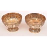 A PAIR OF VERY HEAVY SILVER-PLATED PRESENTATION BOWLS