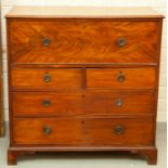 A GEORGE IV PERIOD INLAID MAHOGANY SECRETAIRE