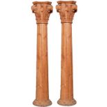 A GOOD PAIR OF ARCHITECTURAL PINE COLUMNS