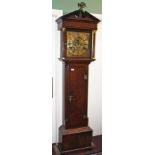 AN OAK EIGHT-DAY LONGCASE CLOCK