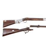 A DOUBLE BARREL SIDE-BY-SIDE PERCUSSION SPORTING GUN