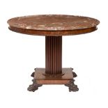 A WILLIAM IV PERIOD MAHOGANY CENTRE TABLE