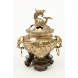 A CHINESE GILT BRASS CENSER