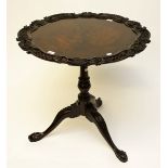 AN ORNATE CHIPPENDALE STYLE MAHOGANY FLIP-TOP CENTRE TABLE