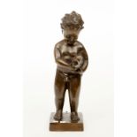 A SMALL BRONZE FOUNTAIN FIGURE,