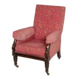 ###WITHDRAWN###A WILLIAM IV PERIOD MAHOGANY LIBRARY ARMCHAIR